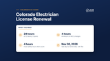 Colorado electrician license renewal and CE requirements - JCR Productions