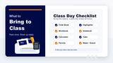 What do I need to bring to my class?