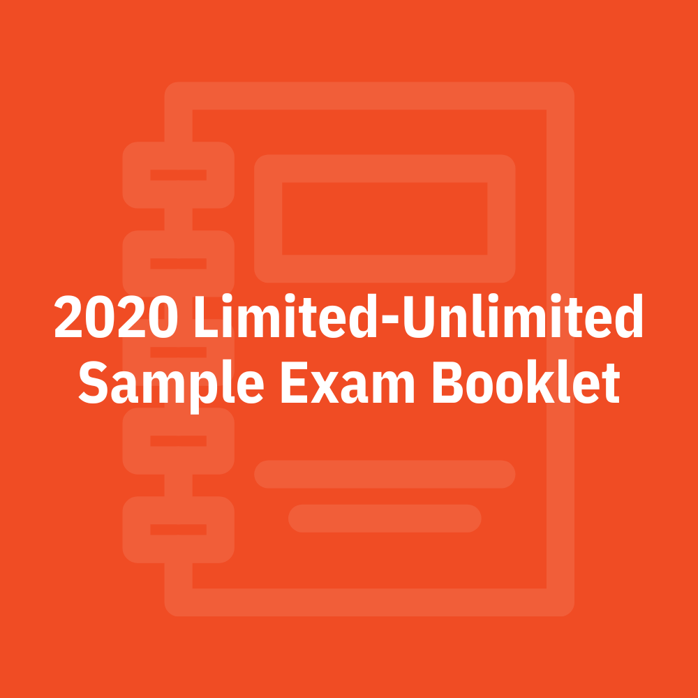 2020 Limited-Unlimited Sample Exam Booklet