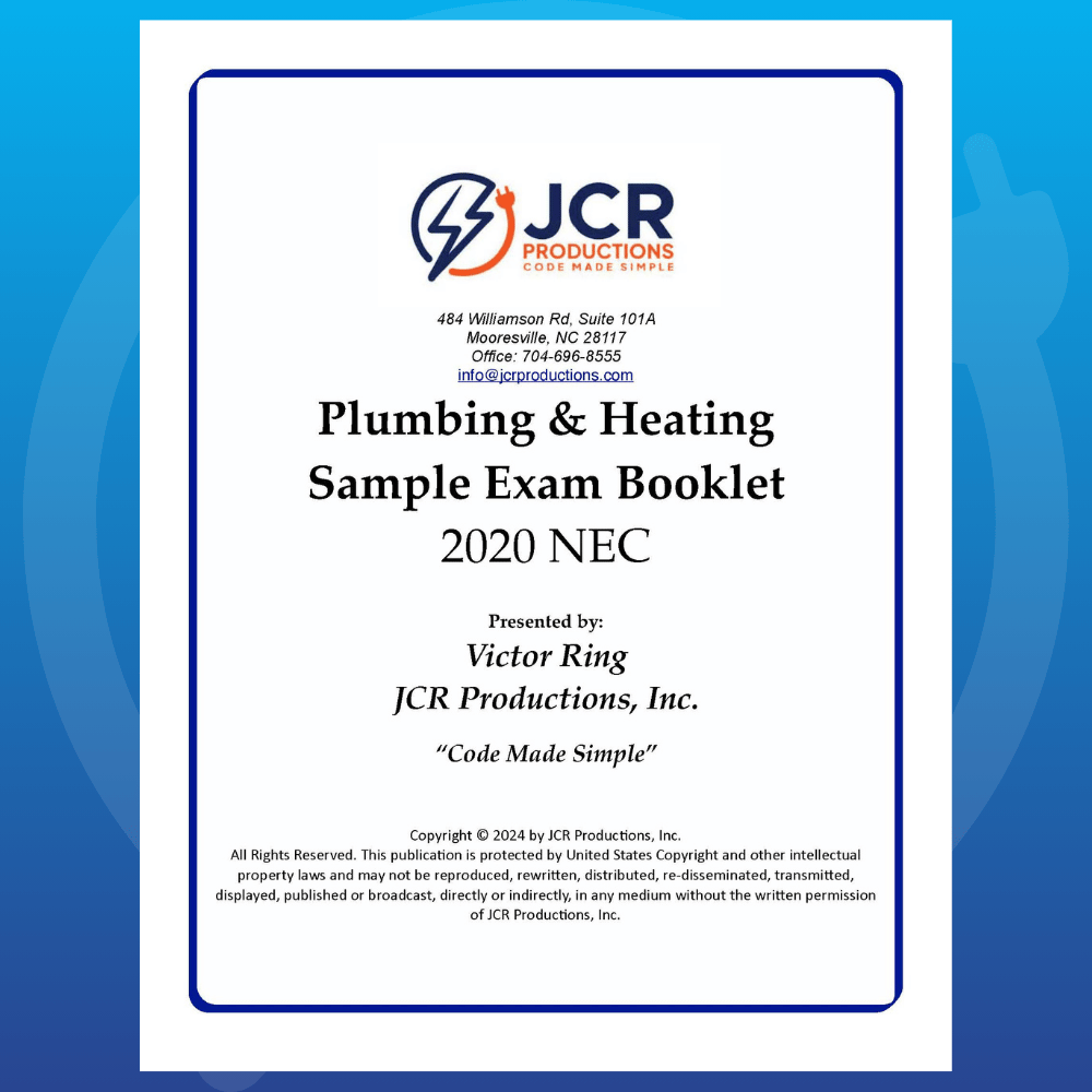 Plumbing/Heating Mock Exam Supplement (2020 NEC)