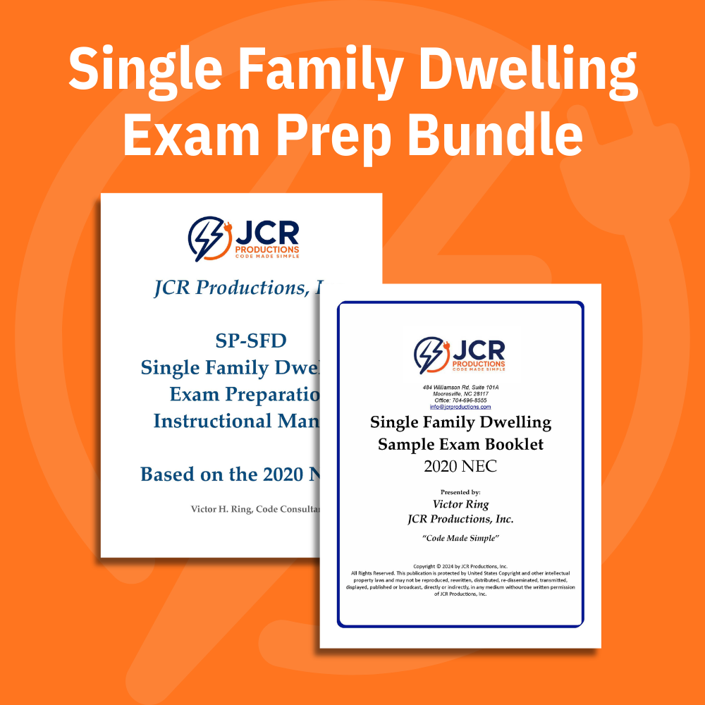 JCR Single Family Dwelling Electrical exam preparation bundle materials