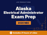 Alaska Electrical Administrator exam prep self-study course from JCR Productions, 2020 NEC. Includes 21 hours of video.