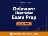 Delaware electrician exam prep self-study course from JCR Productions, 2020 NEC. Includes 21 hours of video.