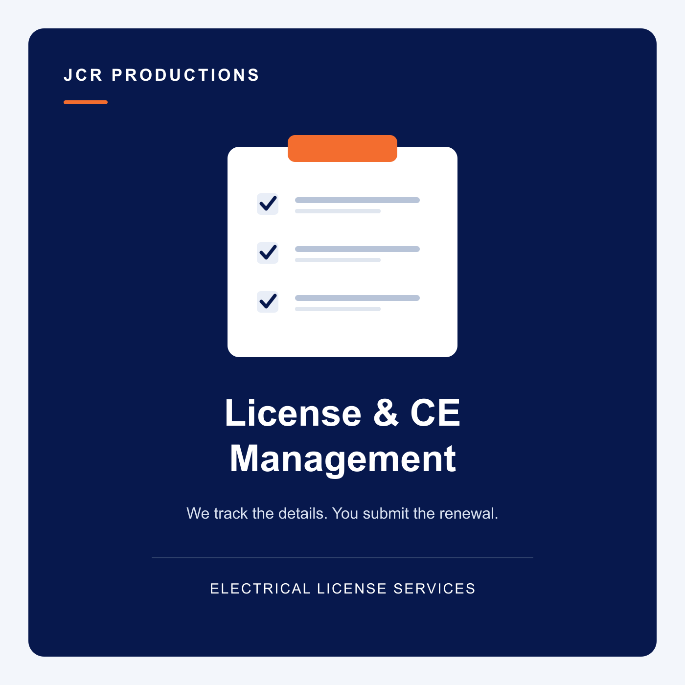 License & CE Management