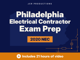 Philadelphia electrical contractor exam prep self-study course from JCR Productions, 2020 NEC. Includes 21 hours of video.